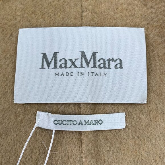 Max Mara Womens Camel Wool Blend Long Coat Made In Italy - Picture 6 of 7